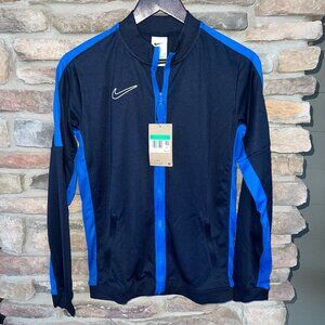 Nike Big Kids' Boy's Full Zip Dri-Fit Jacket XL Lrg Navy Royal White NWT